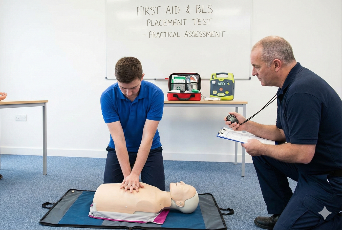 طلب تحديد مستوى للحاصلين على دورة الإسعافات